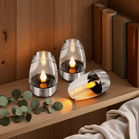 SOLCANDLE – Rechargeable Flickering Lantern for Patio and Restaurant Decor