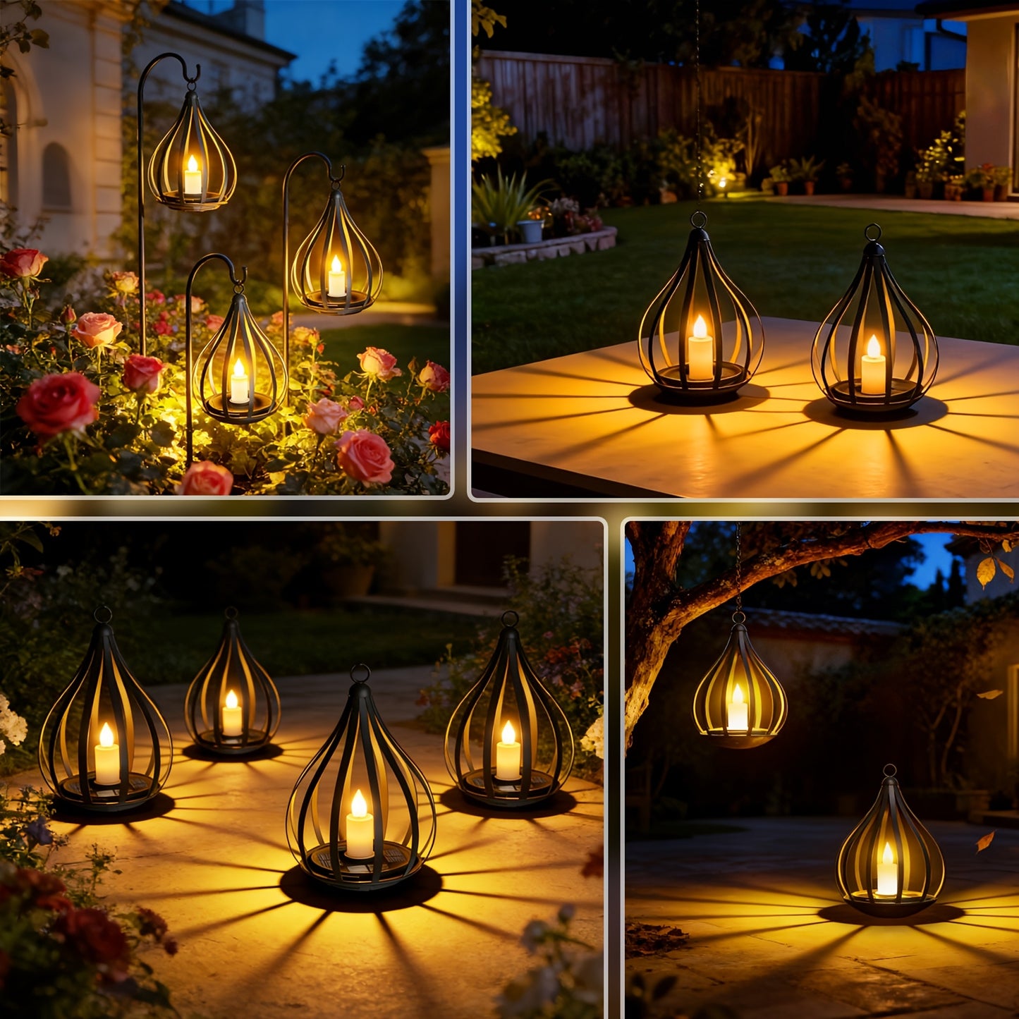 TEARDROPLUX – Hanging Solar Candle Lantern