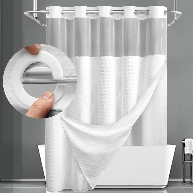 SPAENZA – Waffle Shower Curtain for Spa-Like Calm