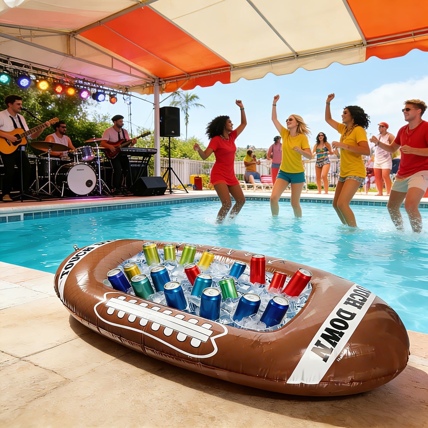 GAMEFEST – Inflatable Football Decoration for Lawn and Beach Parties