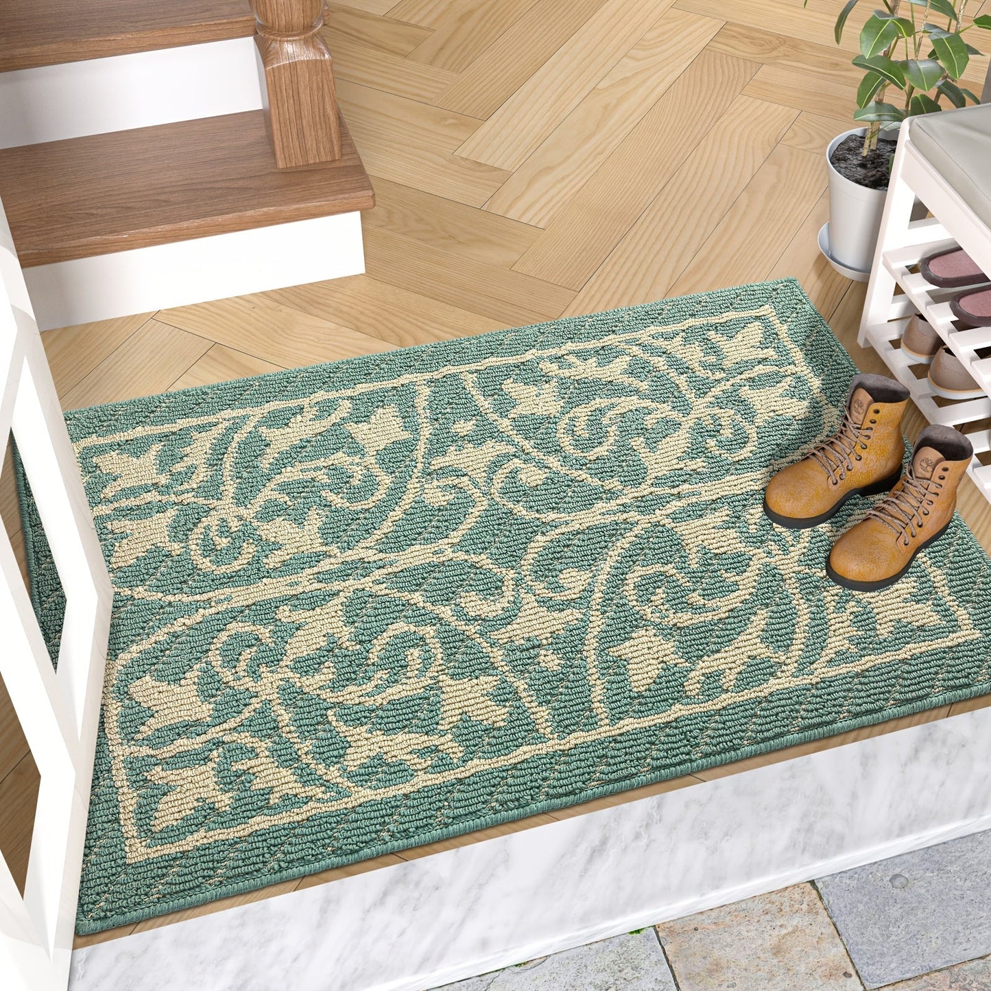 FLOORGUARD - Low profile non-slip indoor entryway mat for clean and safe floors