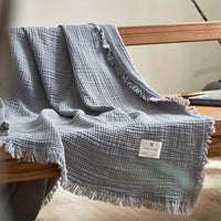 FRINGELIVA – Elegant Fringe Blanket for Stylish Home Relaxation