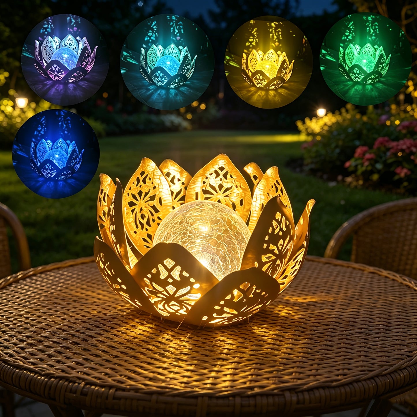 LOTUSGLOW – Solar Lotus Table Lamp