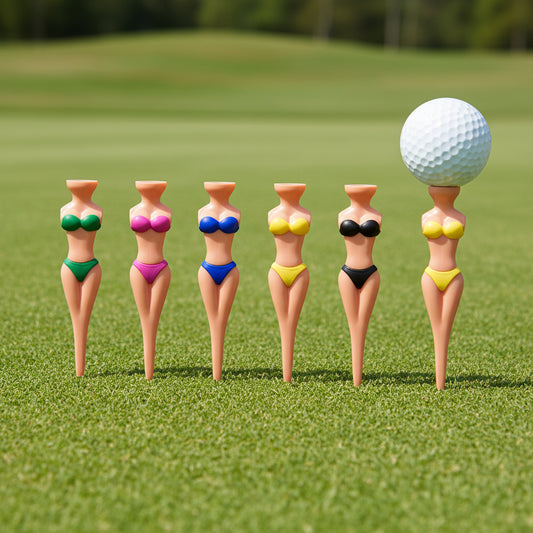 Pinova - Juego de 5 tees de golf bikini novedosos
