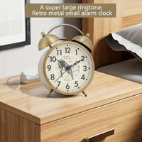 TIMEBELL - Scandinavian vintage luminous twin bell alarm clock with classic metal design