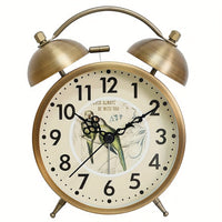 TIMEBELL - Scandinavian vintage luminous twin bell alarm clock with classic metal design