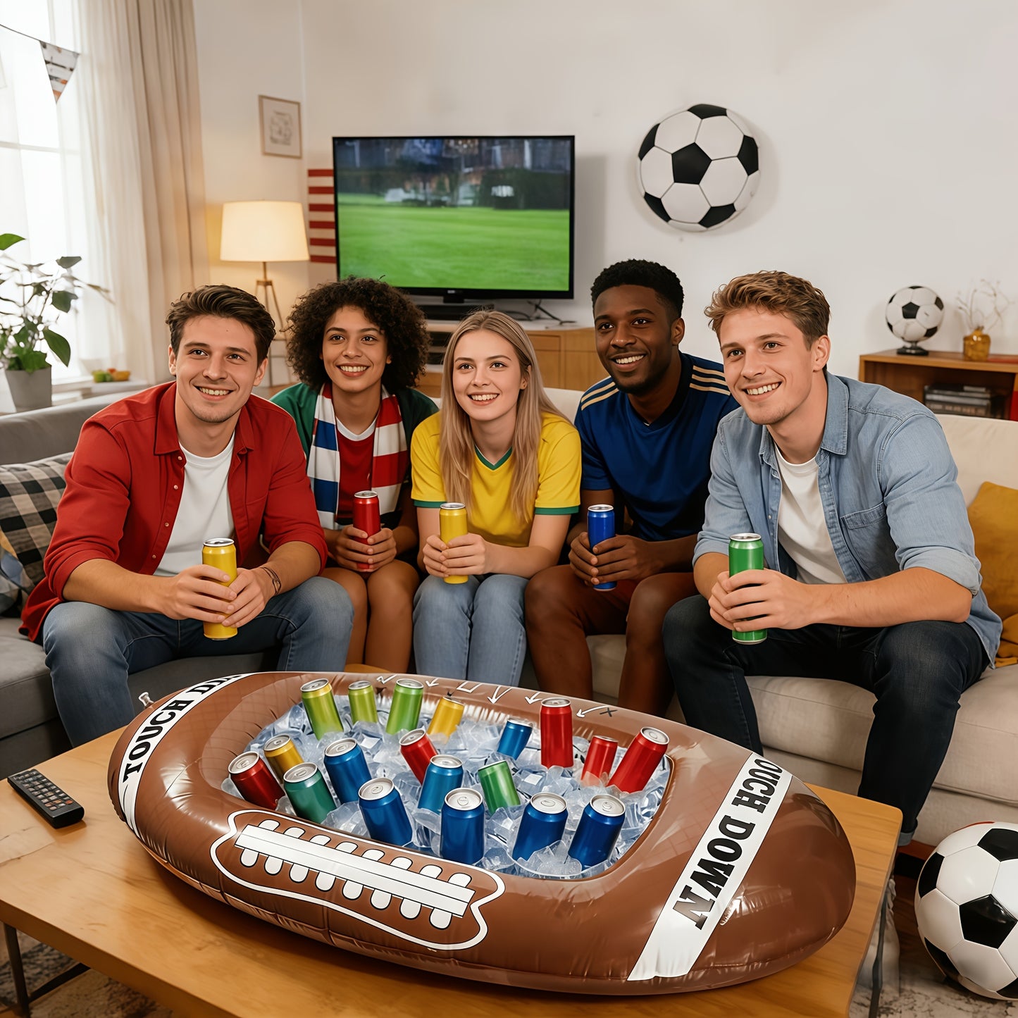 GAMEFEST – Inflatable Football Decoration for Lawn and Beach Parties