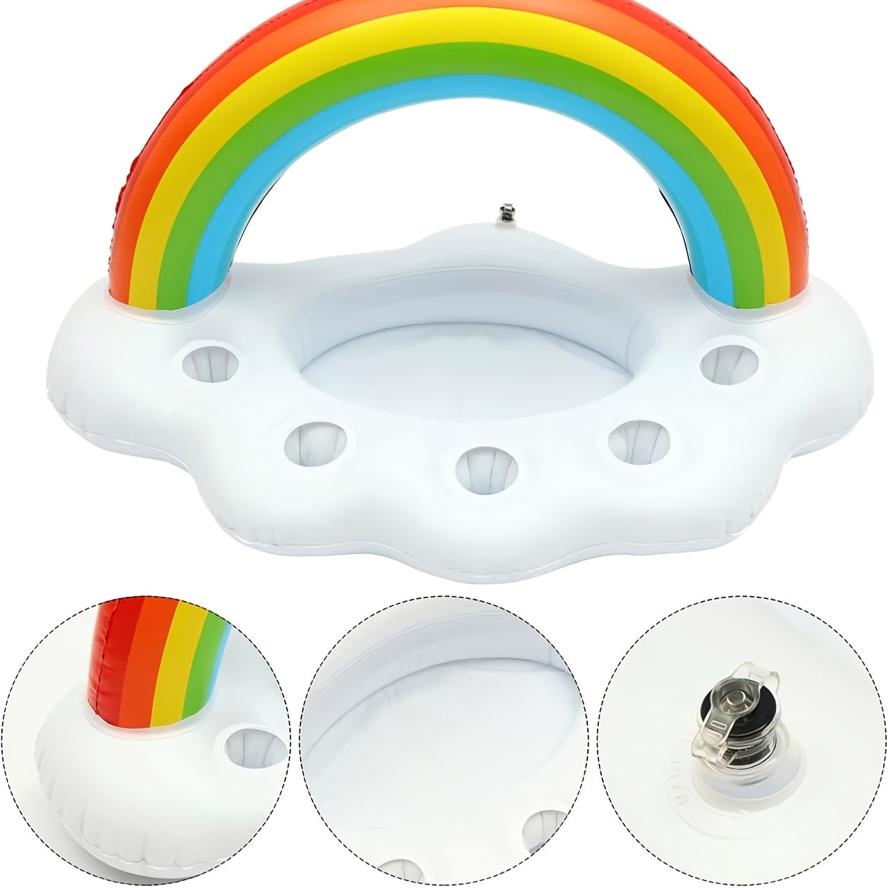 Rainbelle - Inflatable Rainbow Floating Drink Holder