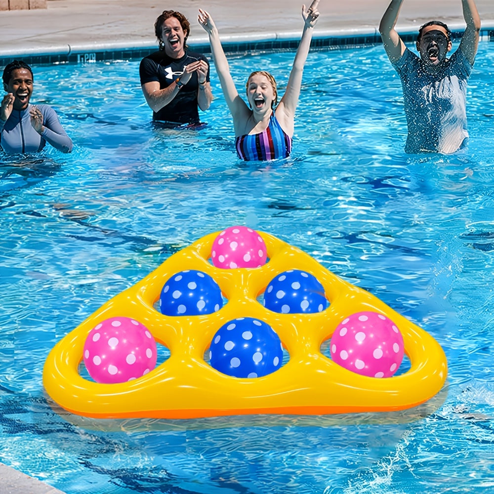 POOLPLAY – Inflatable Triangle Throw Game for Interactive Water Fun