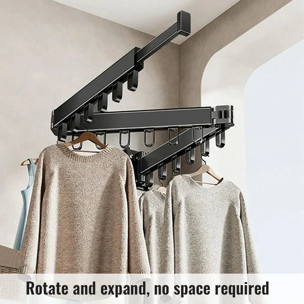 RAILCOVE – Foldable Wall Drying Rack for Compact Laundry Organization