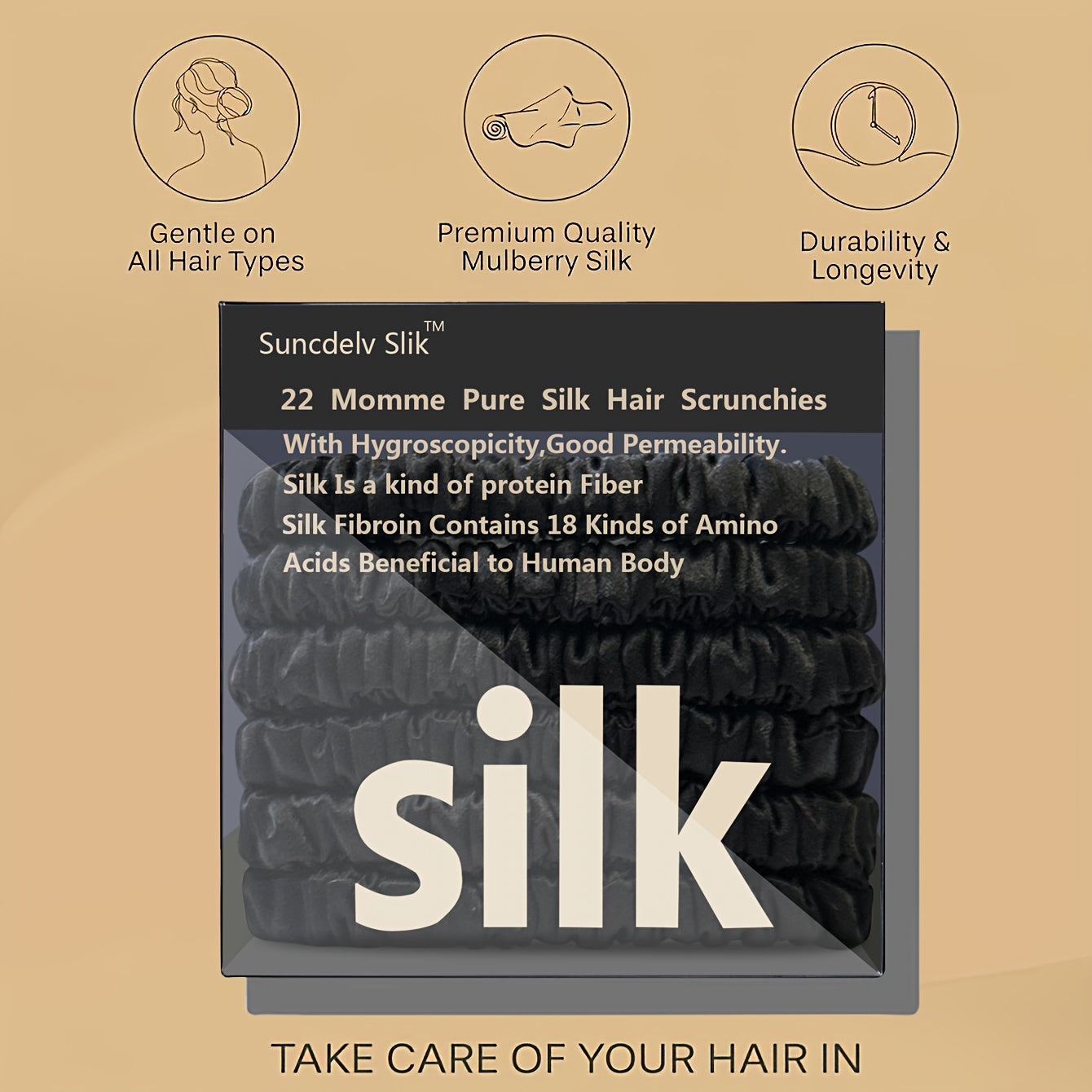 HAIRNOVA – 6-Pack Minimalist Hair Ties for Everyday Styling