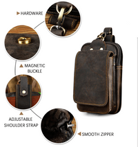 LEATHERWAY – Full Grain Leather Waist Pack for Travel