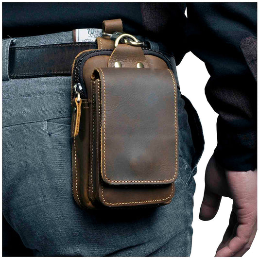LEATHERWAY – Full Grain Leather Waist Pack for Travel