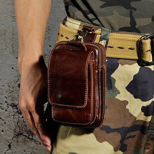 LEATHERWAY – Τσαντάκι Μέσης από Δέρμα Πλήρους Δόμησης για Ταξίδια