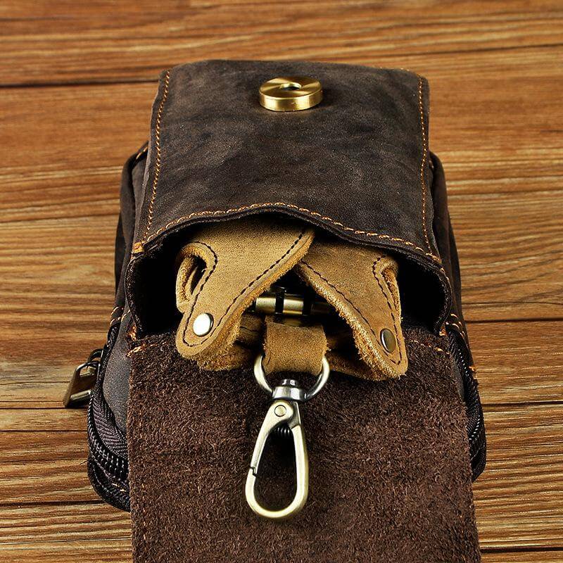 LEATHERWAY – Full Grain Leather Waist Pack for Travel