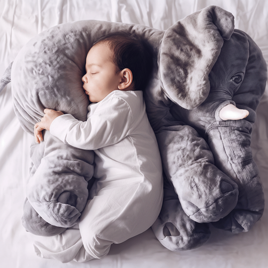 SOFTUSK - Plush elephant cushion designed for cozy comfort and decorative relaxation