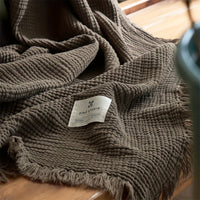 FRINGELIVA – Elegant Fringe Blanket for Stylish Home Relaxation