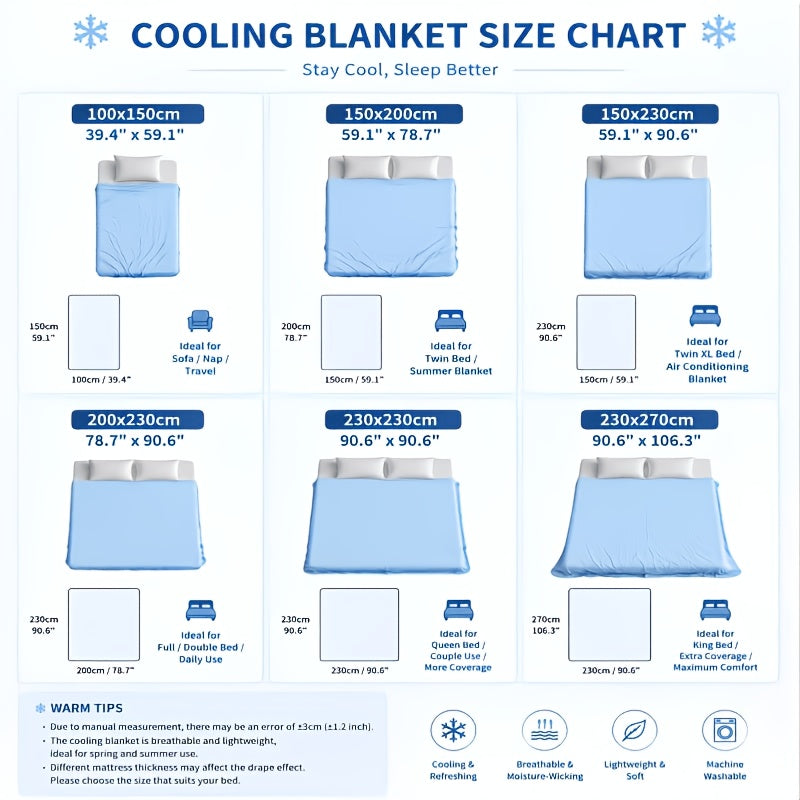 CLOUDCHILL – Breathable Lightweight Blanket for Relaxing Sleep