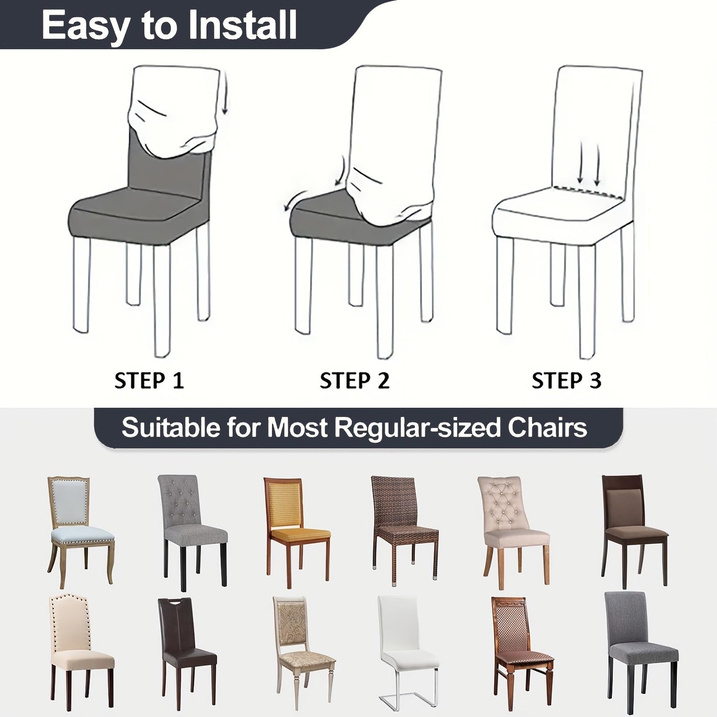 FROSTFIT - Modern stretch polar fleece chair covers for soft, protective seating upgrade
