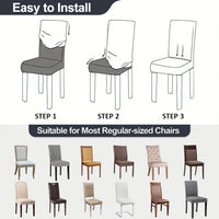 FROSTFIT - Modern stretch polar fleece chair covers for soft, protective seating upgrade