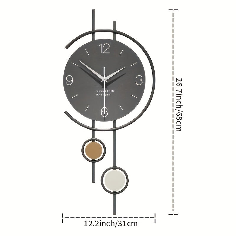 QUIETNORD - Silent Scandinavian wall clock with minimalist iron frame design