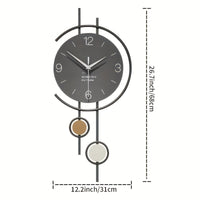 QUIETNORD - Silent Scandinavian wall clock with minimalist iron frame design