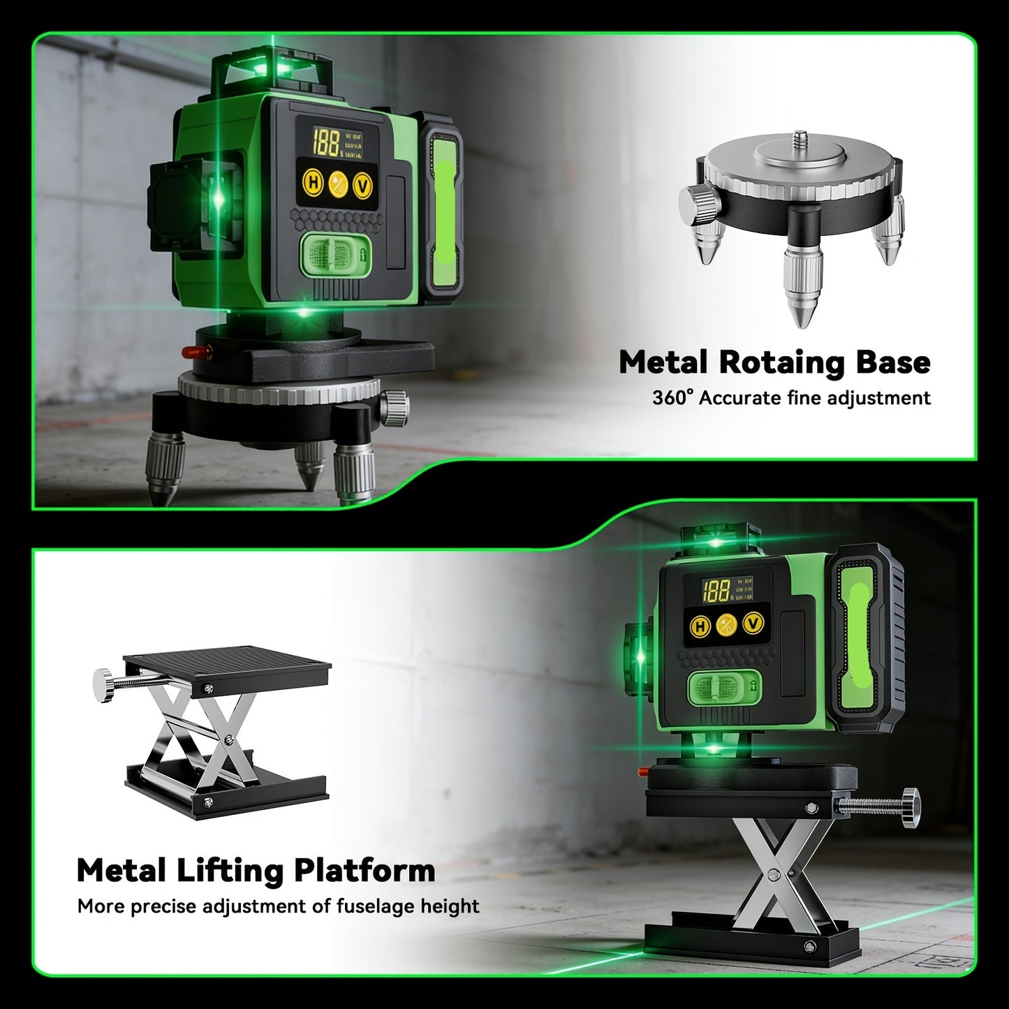 LEVELVEX – 360 Laser Level Tool for Precision Construction Alignment