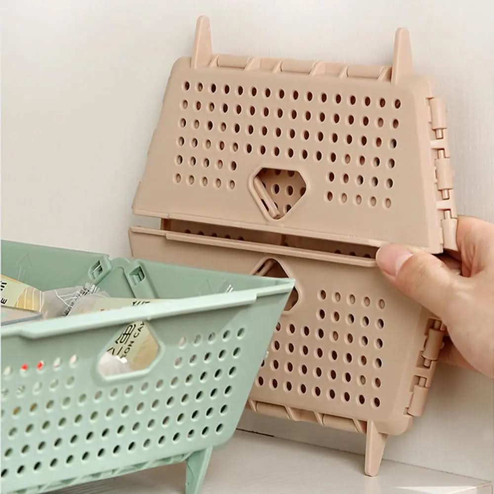 DRAINKEEP – Foldable Storage Basket for Tidy Everyday Draining