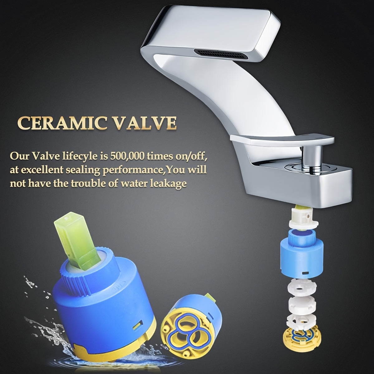CASCADELUX - Modern Waterfall Bathroom Faucet