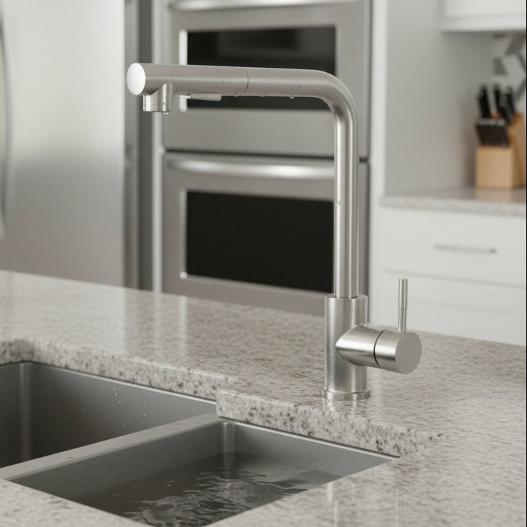 STREAMVEX – Pull Out Sink Faucet with Modern Stainless Design