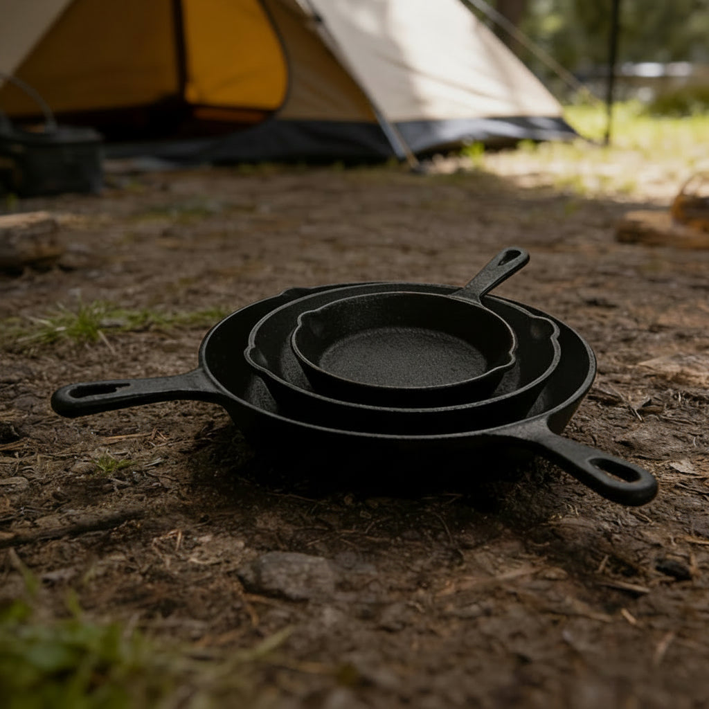 FIREFLIP – Non Coated Frying Pan Set for Even Heat Cooking