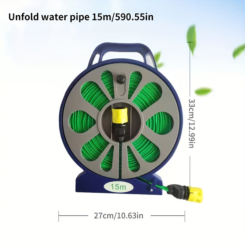 HYDROREEL – Durable Braided Hose with Water Gun and Adapters