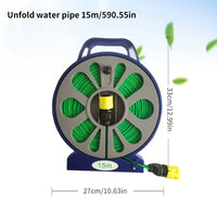 HYDROREEL – Durable Braided Hose with Water Gun and Adapters