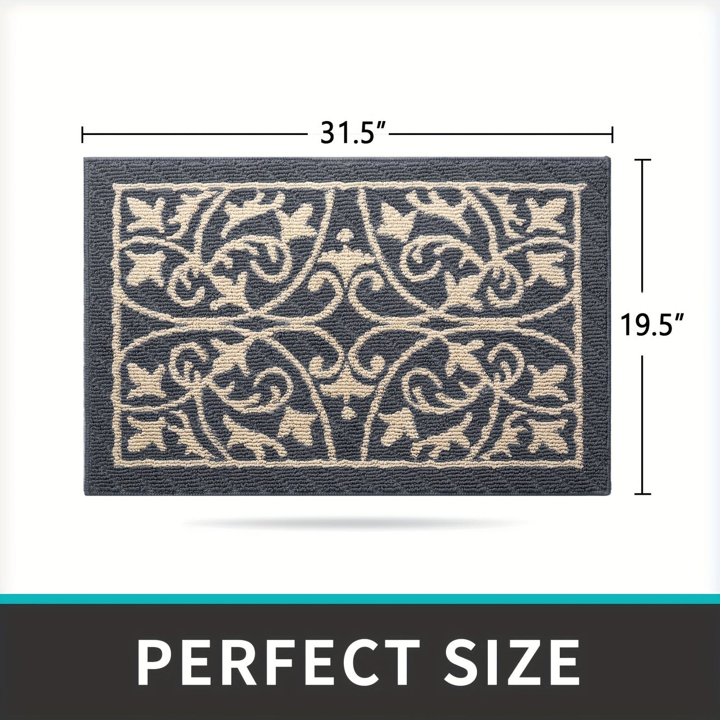 FLOORGUARD - Low profile non-slip indoor entryway mat for clean and safe floors