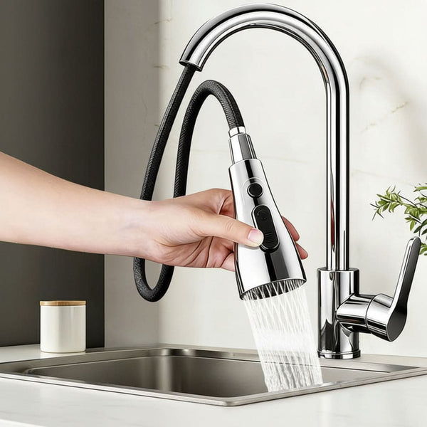 SWIVELIX – Ausziehbare Spültischarmatur mit flexiblem Sprühmodus