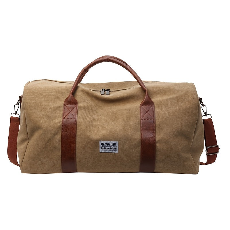 DUFFELLIVA – Washed Vintage Weekender Bag with Multi-Purpose Storage