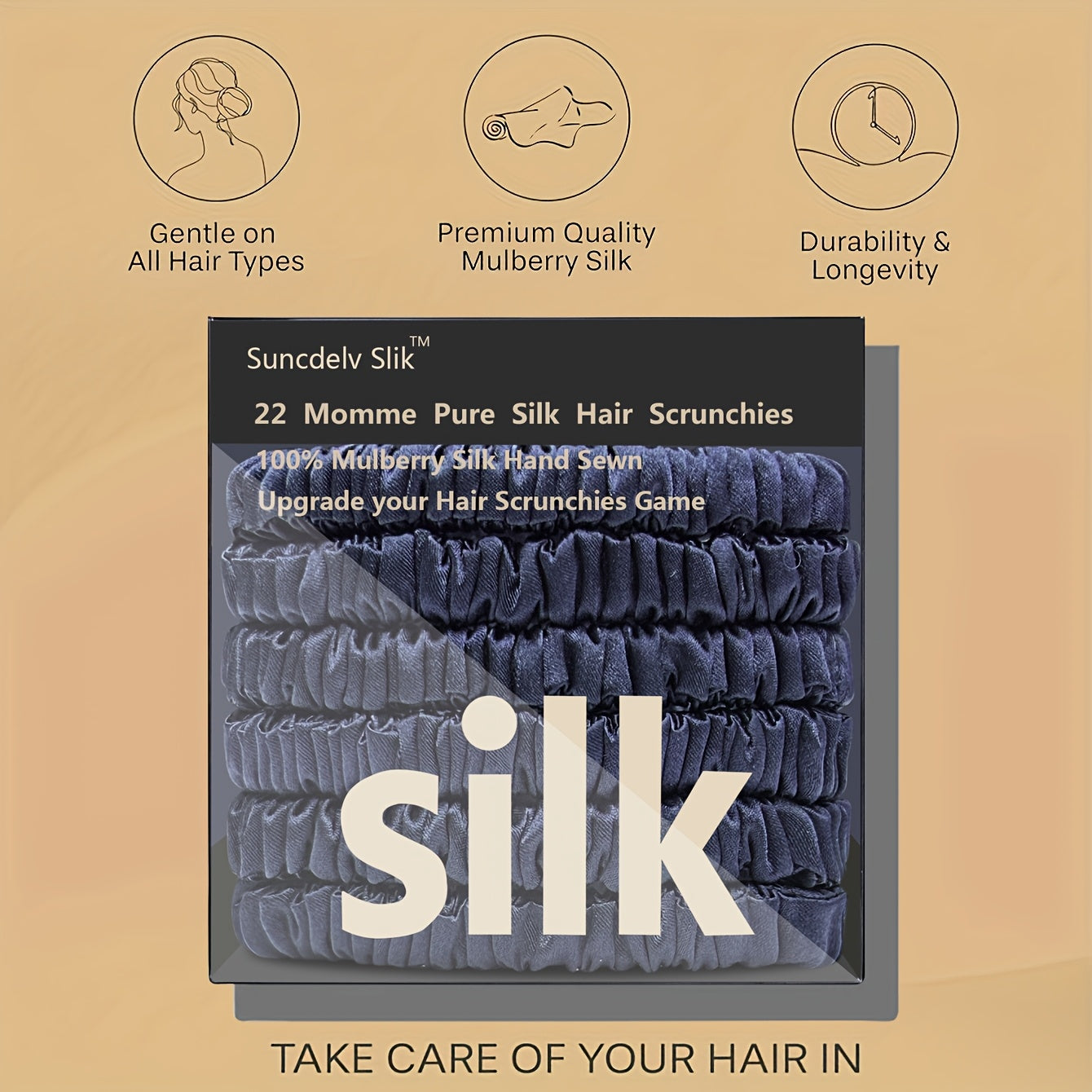 HAIRNOVA – 6-Pack Minimalist Hair Ties for Everyday Styling