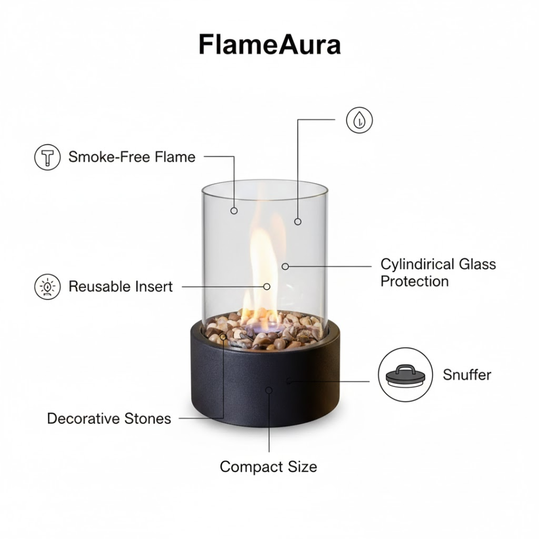 EMBERLUX – Tabletop Bioethanol Fireplace