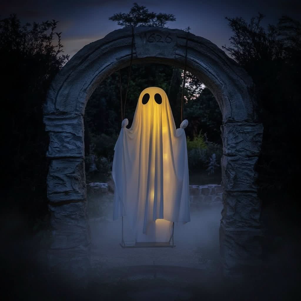 PHANTOMLIT – Hängende Geisterlampe für unheimliche Halloween-Dekorationen