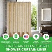 HEMPORA – Hemp Shower Curtain for Bath & Stall