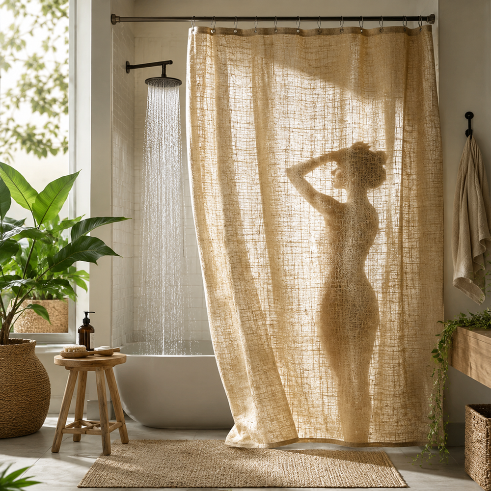 HEMPORA – Hemp Shower Curtain for Bath & Stall