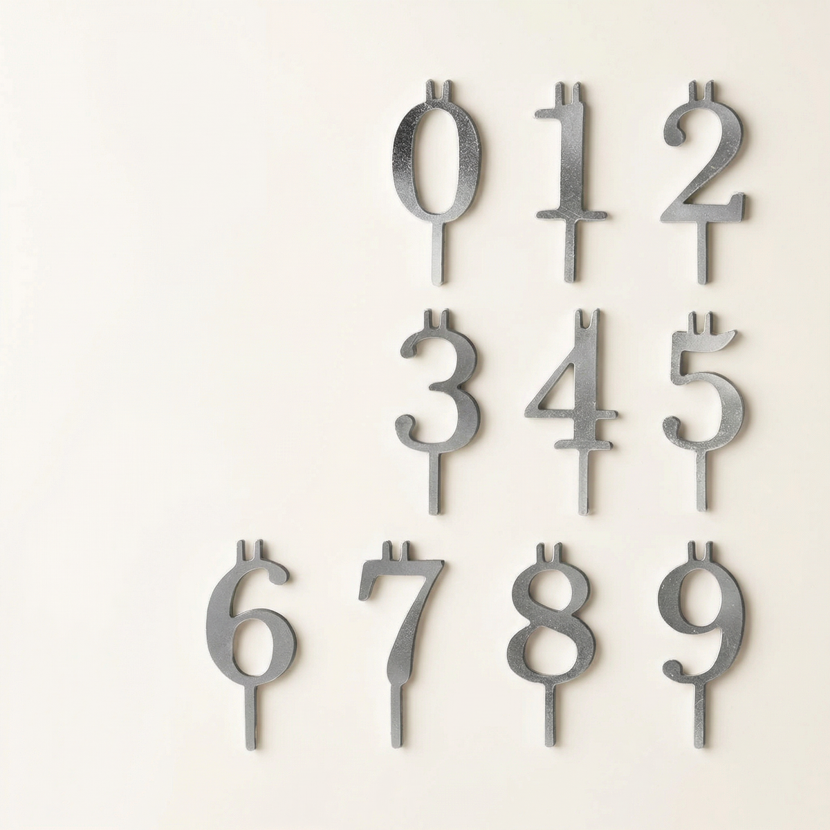 NUMERIVA – Reusable Number Candle Holder Set for Bold Birthday Displays