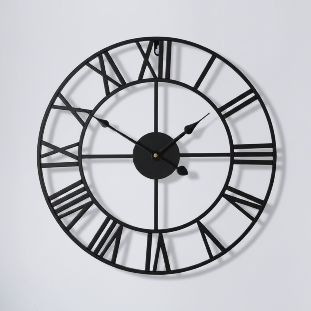 IRONVINTAGE – Silent Metal Wall Clock with Industrial Vintage Design