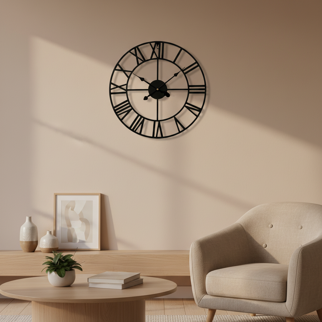 IRONVINTAGE – Silent Metal Wall Clock with Industrial Vintage Design
