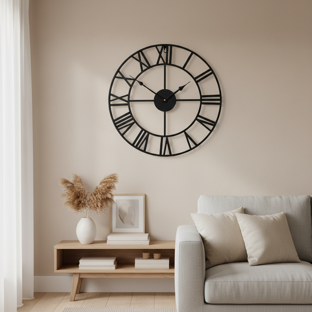 IRONVINTAGE – Silent Metal Wall Clock with Industrial Vintage Design