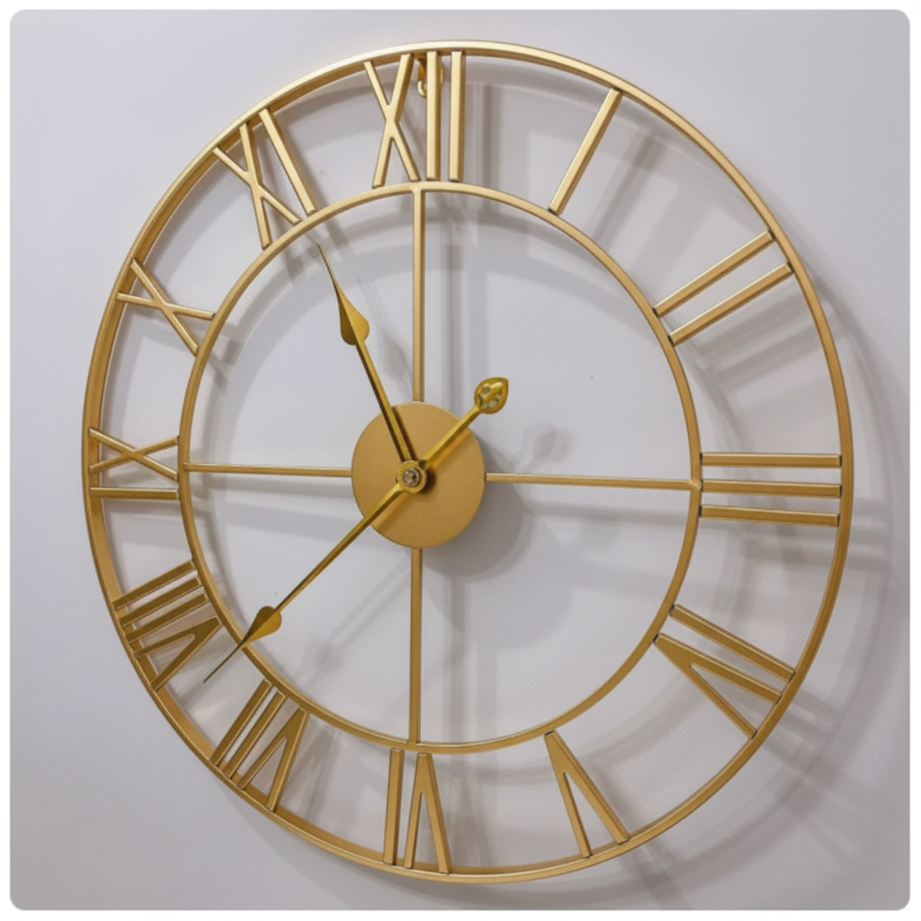 IRONVINTAGE – Silent Metal Wall Clock with Industrial Vintage Design