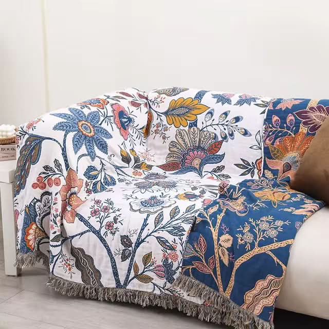 FLORIELUNA – Manta floral marcante para uma sala de estar requintada