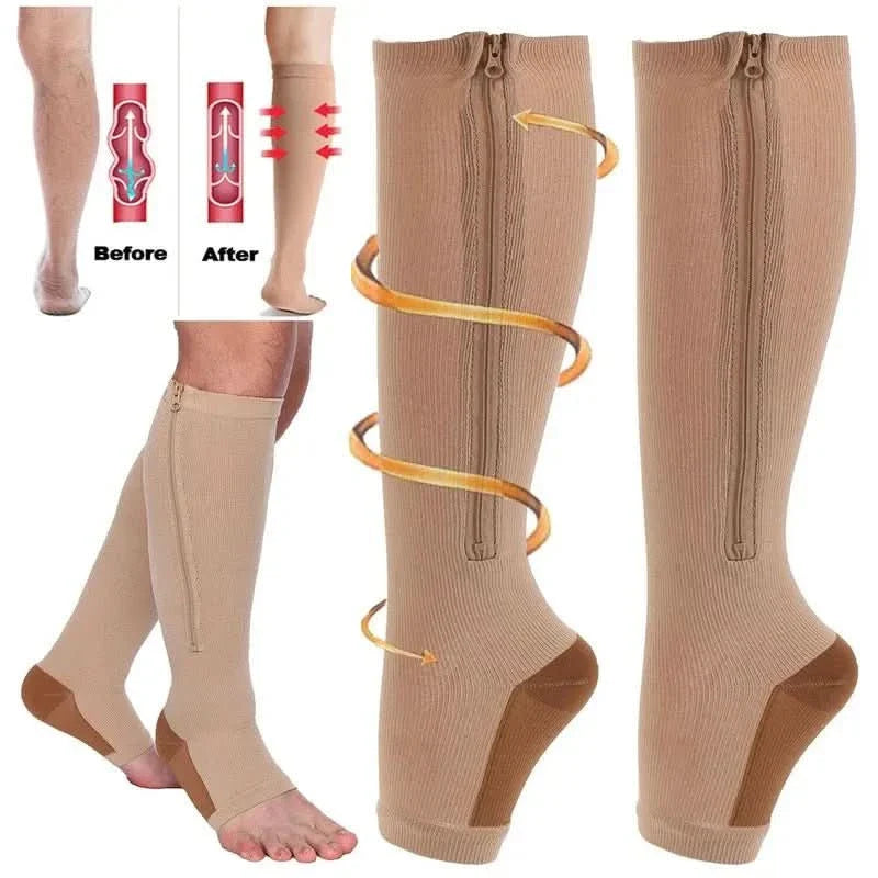 CIRCULARELIEF – Zipper Compression Support Relief Socks