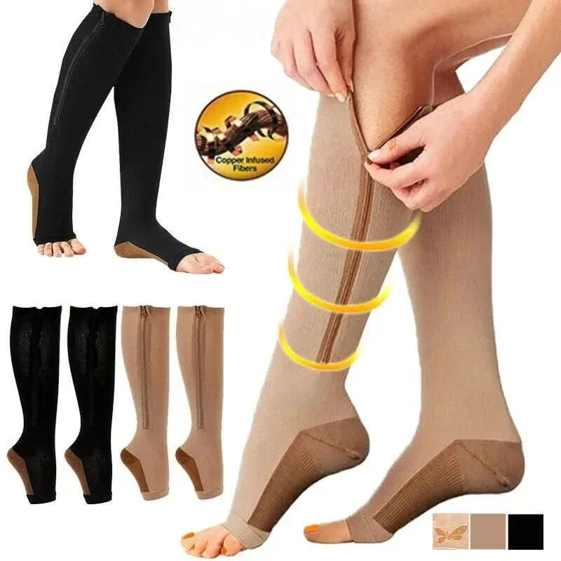 CIRCULARELIEF – Zipper Compression Support Relief Socks