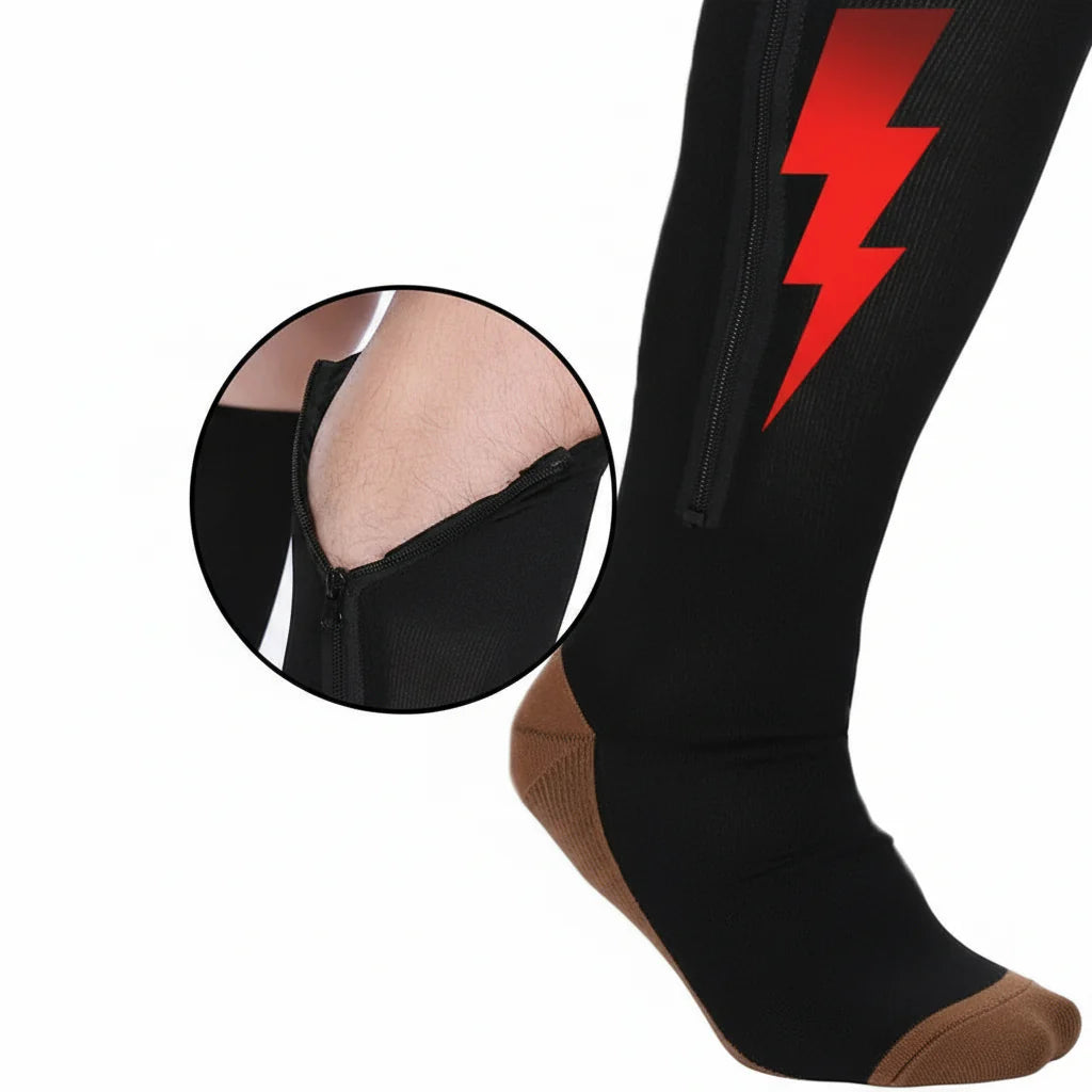 CIRCULARELIEF – Zipper Compression Support Relief Socks